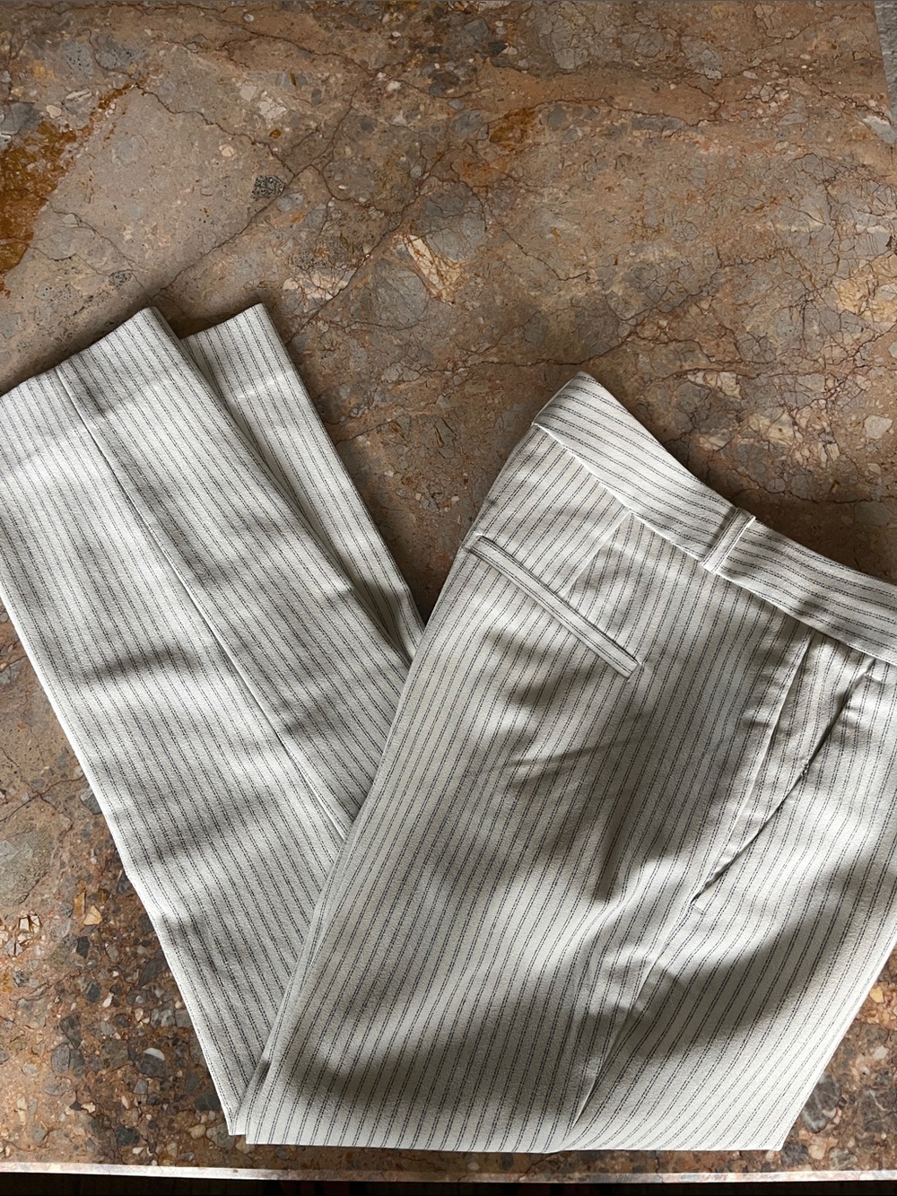 Tailored Light Gray Pinstripe Women’s Dress Pants